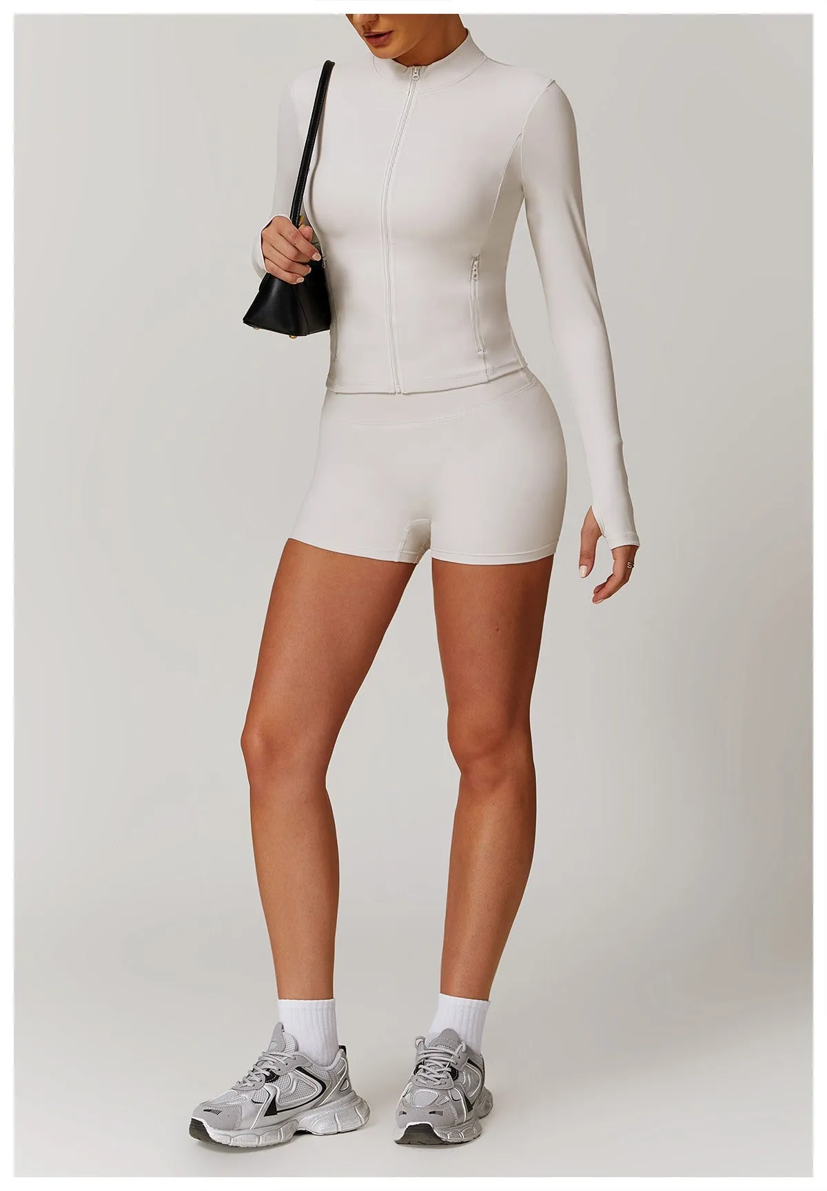 Marian Longsleeve Zip Top & Shorts Set