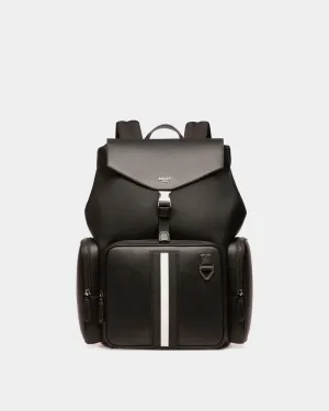 Maxi Recycled Leather Backpack In Black