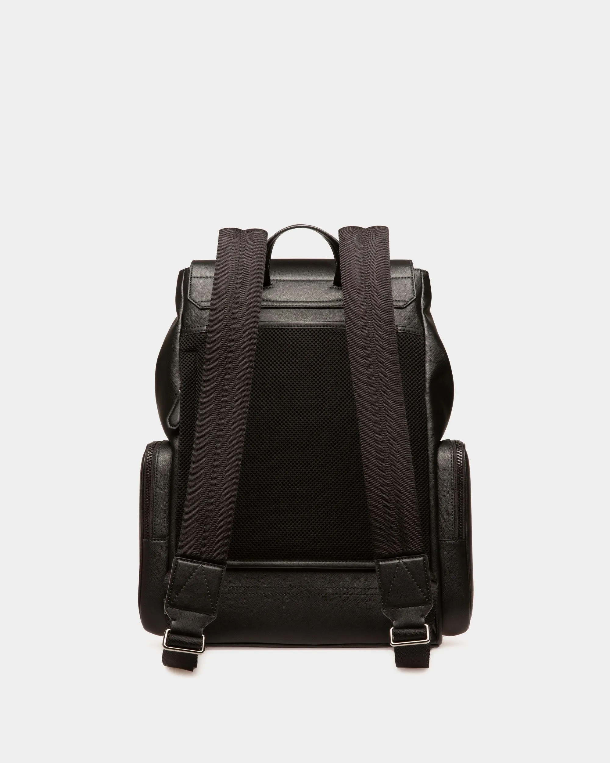 Maxi Recycled Leather Backpack In Black