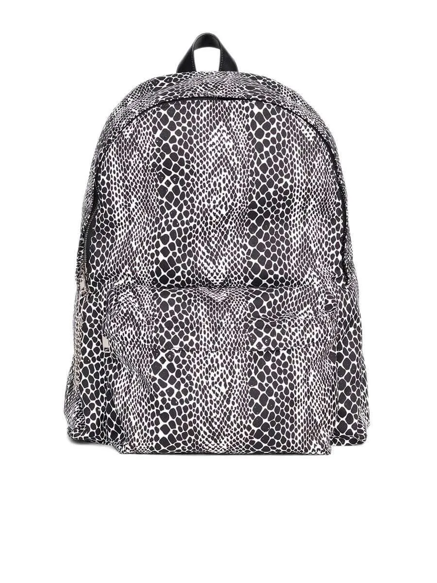 Medium Backpack in Nylon with Python Printed