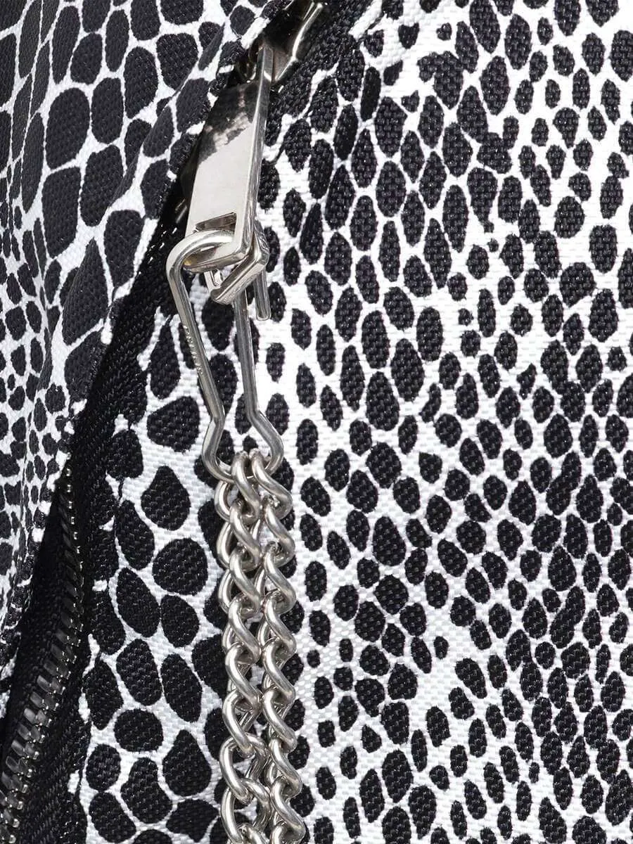 Medium Backpack in Nylon with Python Printed