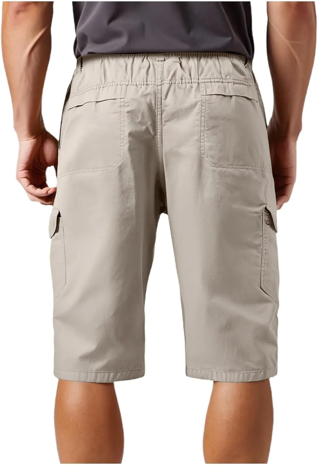 Mens Cargo Shorts Quick Dry with Pockets Plus Size Athletic Running Gym Workout Activewear Outdoor Elastic Trunks