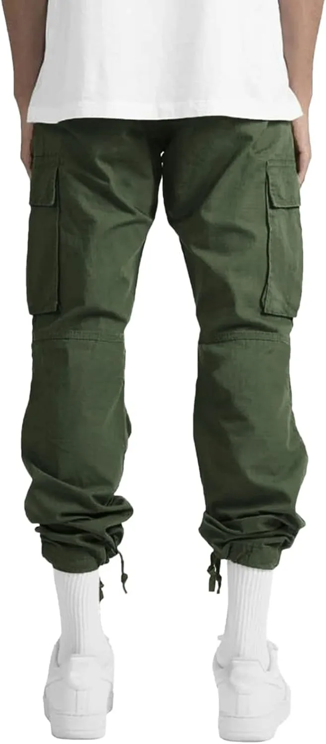 Men's Casual Cargo Pants Workout Joggers Trousers Loose Sports Trousers Casual Gym Workout Tactical Track Sweatpants
