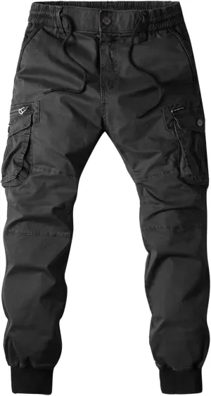 Mens Sweatpants Tapered Joggers Pocket Sport Work Casual Tactical Joggers Trousers Mens Cargo Sweatpants Casual Pants