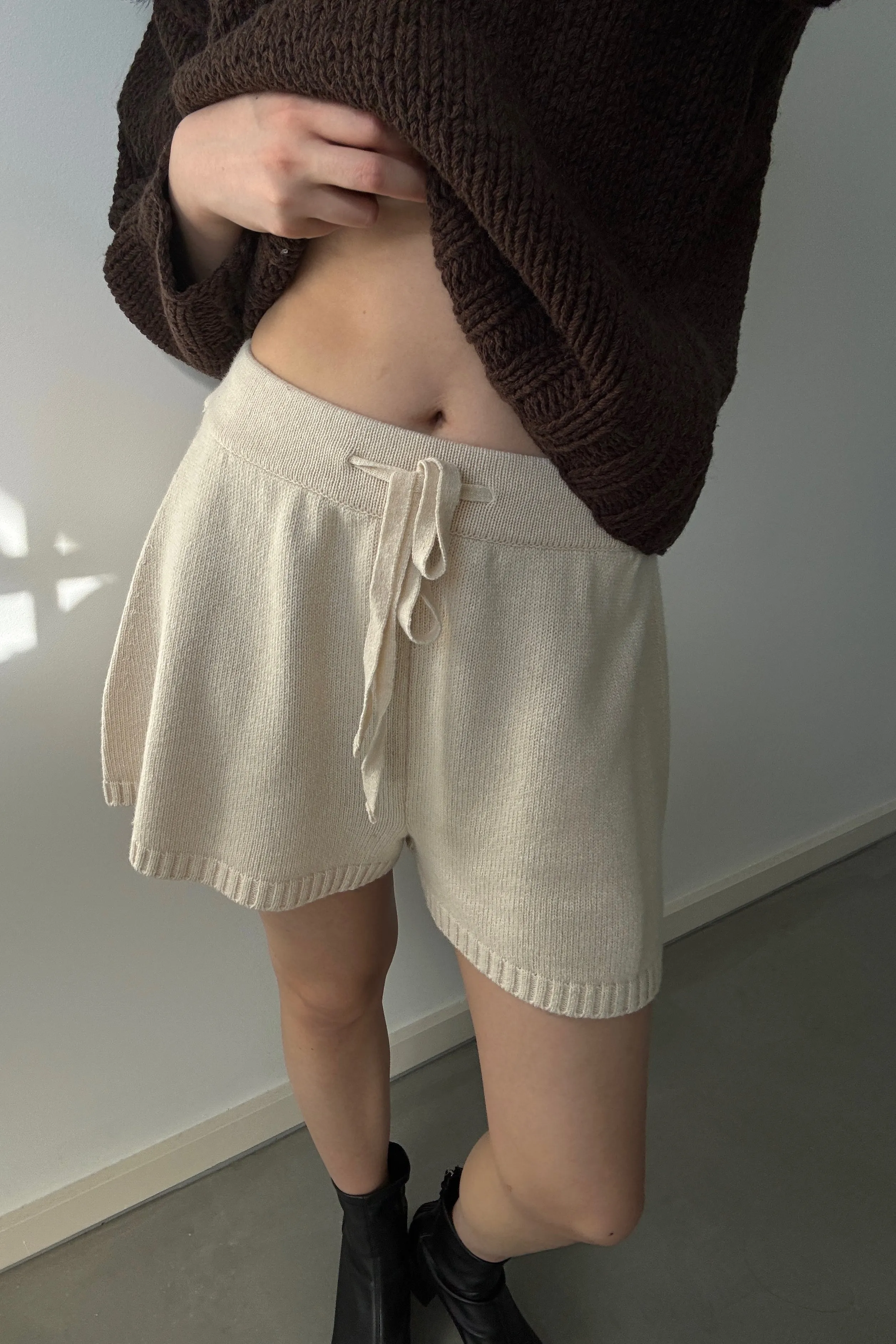 Merino Wool Knitted Shorts (PREORDER)