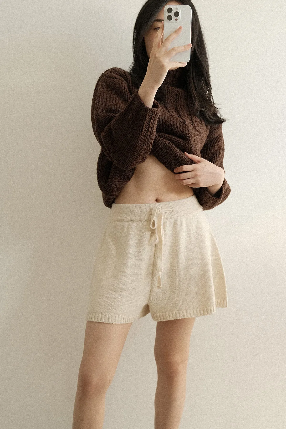 Merino Wool Knitted Shorts (PREORDER)