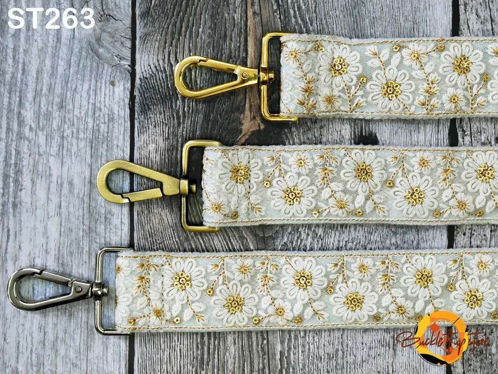 Messenger Bag Crossbody Straps Replacement Shoulder Tote Bags Strap for Purses Gift for Mother Embroidered Boho Guitar Strap Handbag Strap