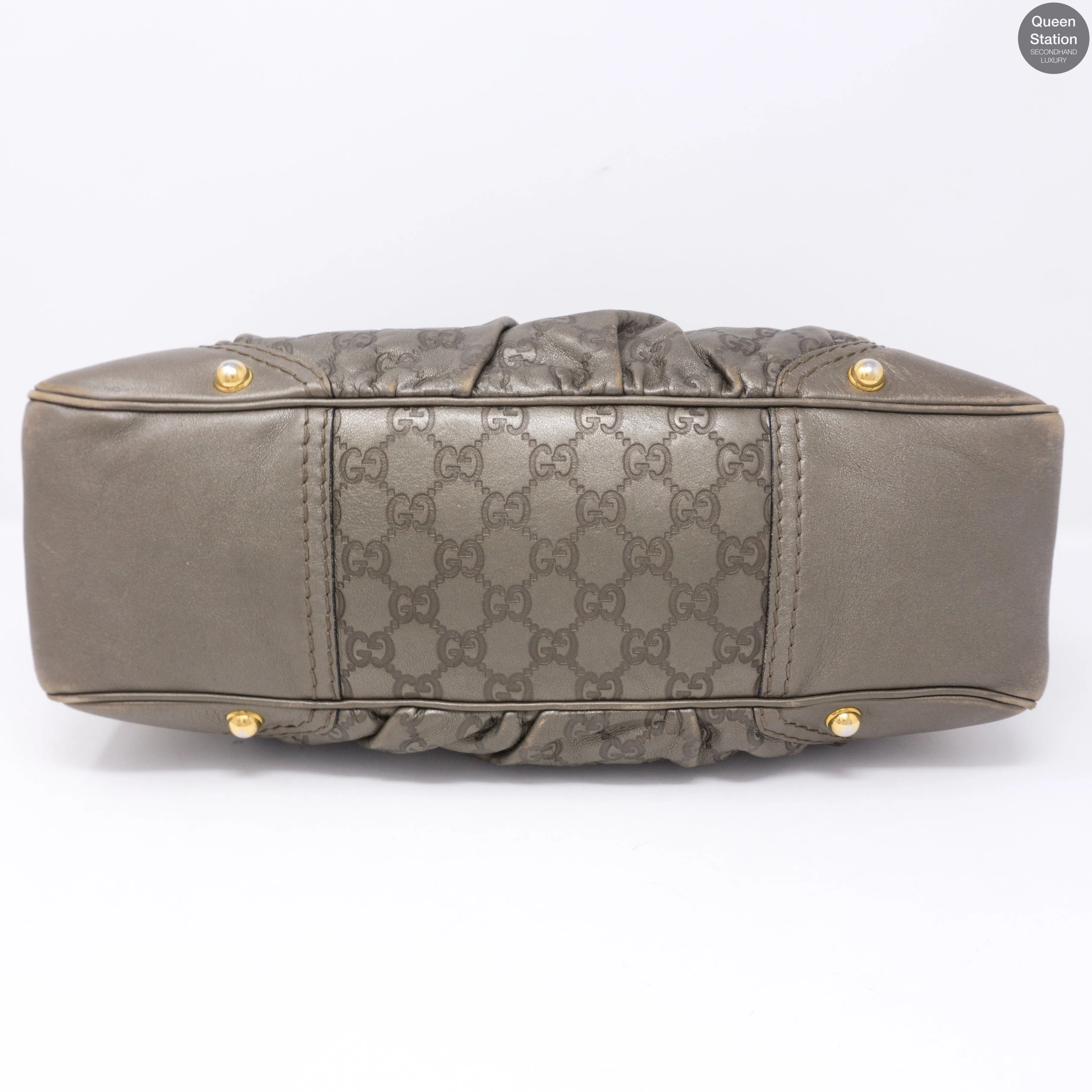 Metallic Guccissima Medium Jockey Hobo