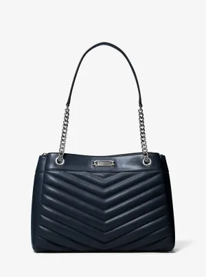 Micheal Kors Whitney Medium Quilted Tote Bag Black