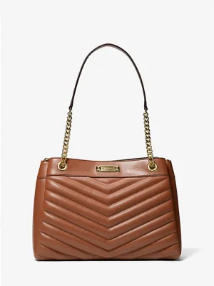Micheal Kors Whitney Medium Quilted Tote Bag Luggage