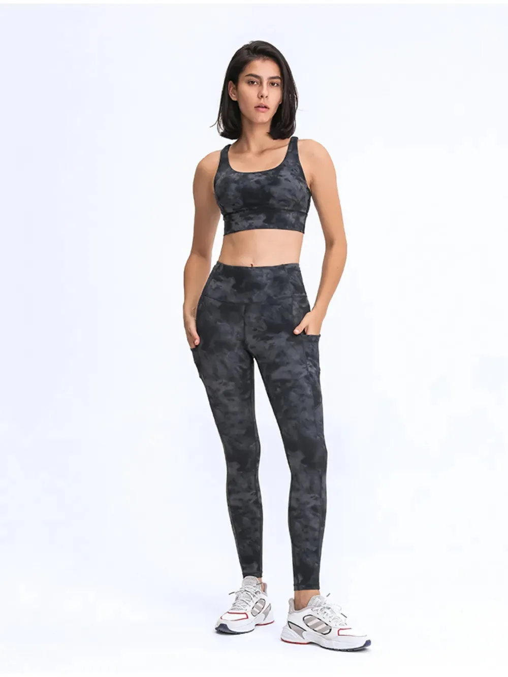 Millennia Wide Waistband Leggings with Pockets