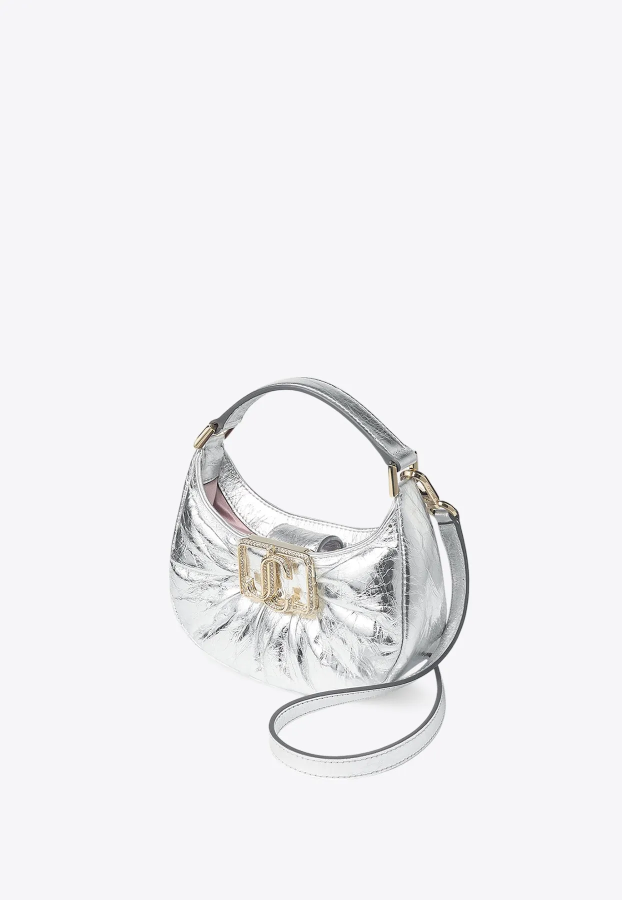 Mini Edie Metallic Leather Hobo Bag