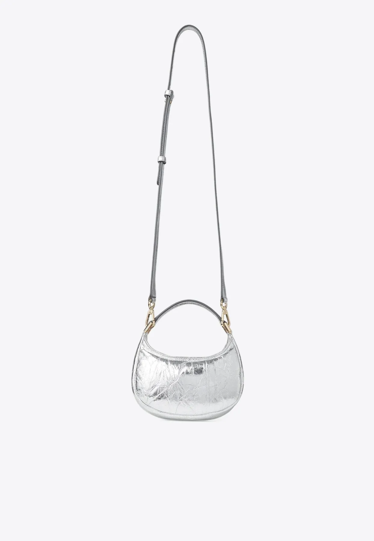 Mini Edie Metallic Leather Hobo Bag