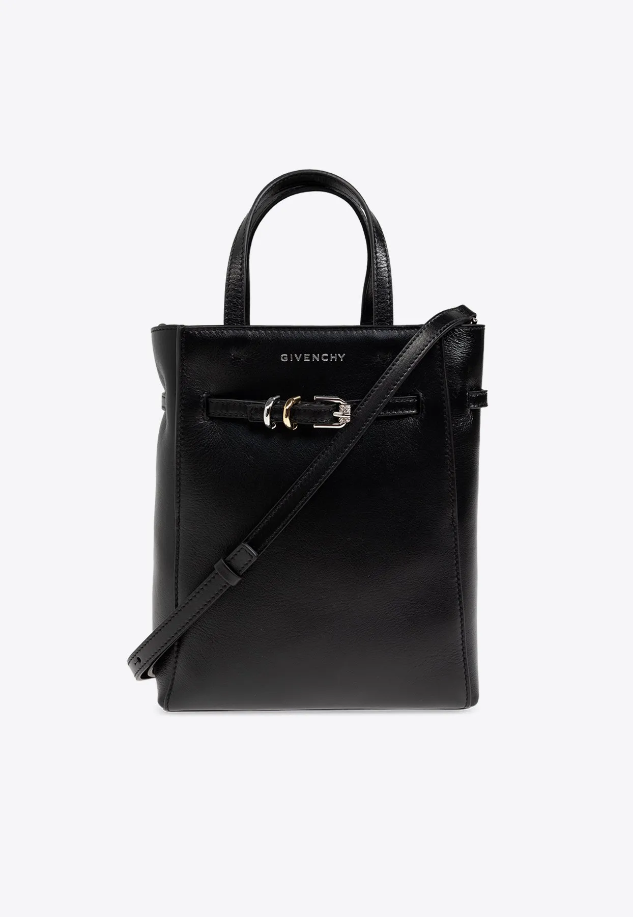 Mini Voyou Grained Leather Tote Bag