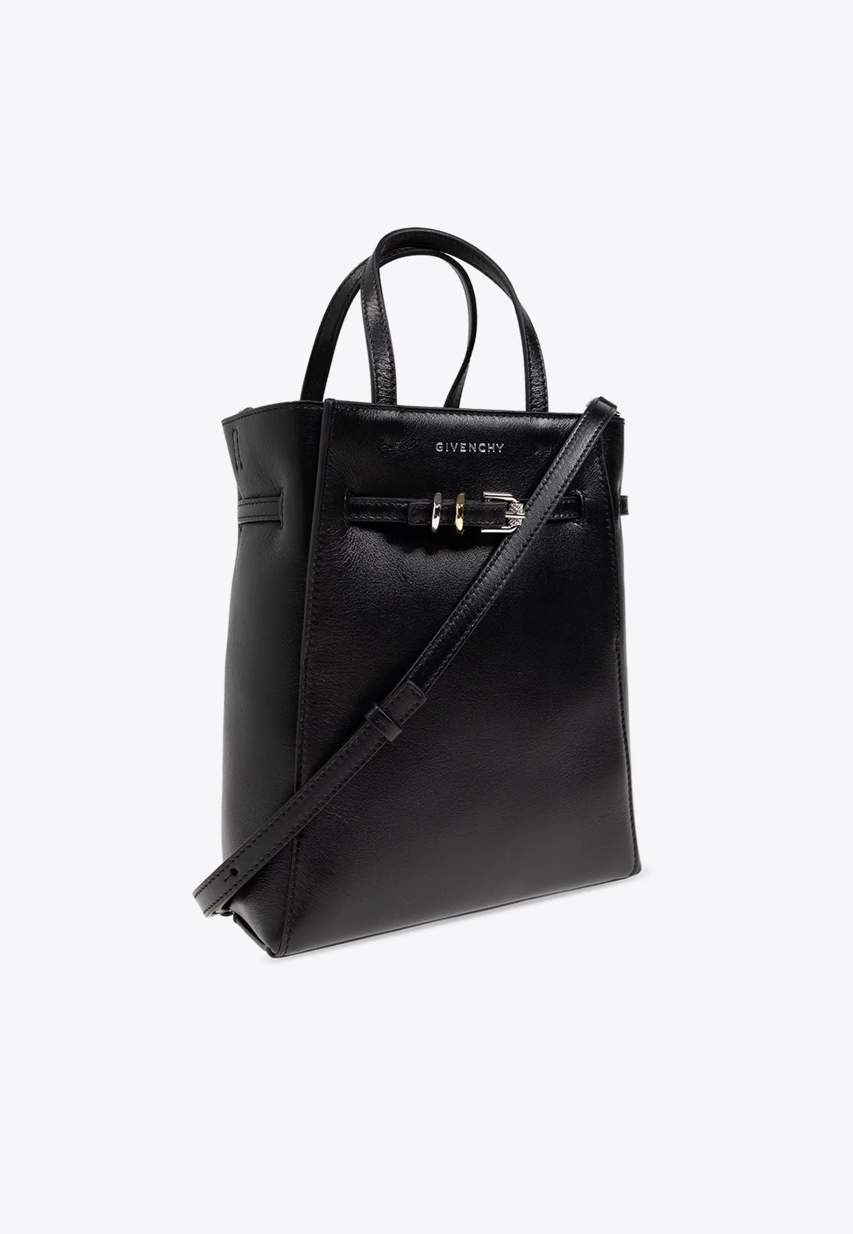 Mini Voyou Grained Leather Tote Bag