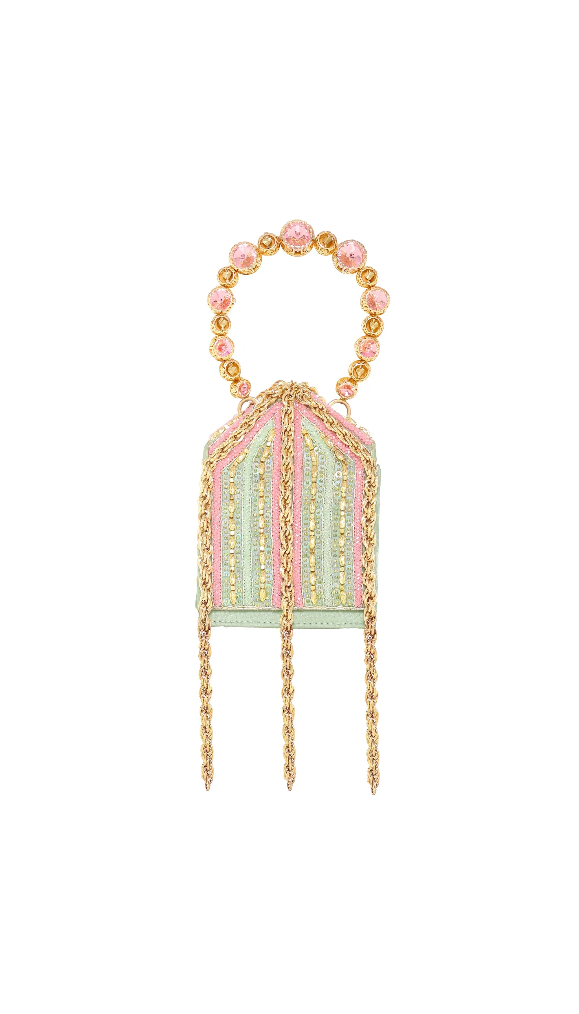 Mint Embellished Mini Bag