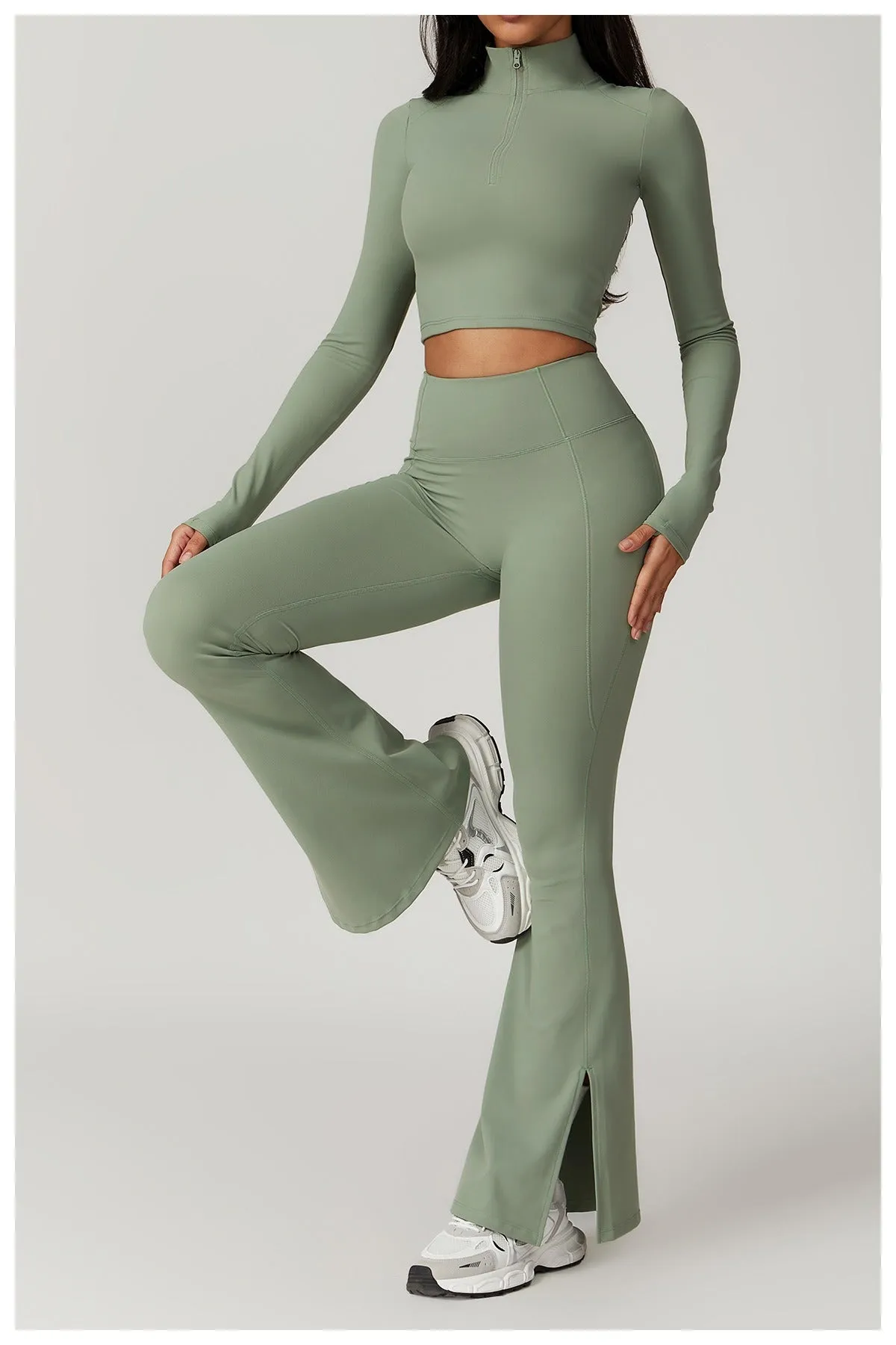 Mira Longsleeve Top & Flared Set