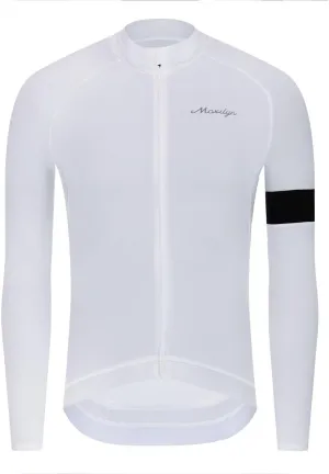MOXILYN Winter Men's Cycling Jerseys Long Sleeve Thermal Fleece Cold Weather Cycling Jackets Warm Bike Tops Zipper Pocket