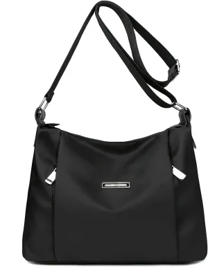 Multi Pocket Crossbody Bag for Women Waterproof Nylon Purse Handbags Hobo Shoulder Bag Casual Messenger Bag