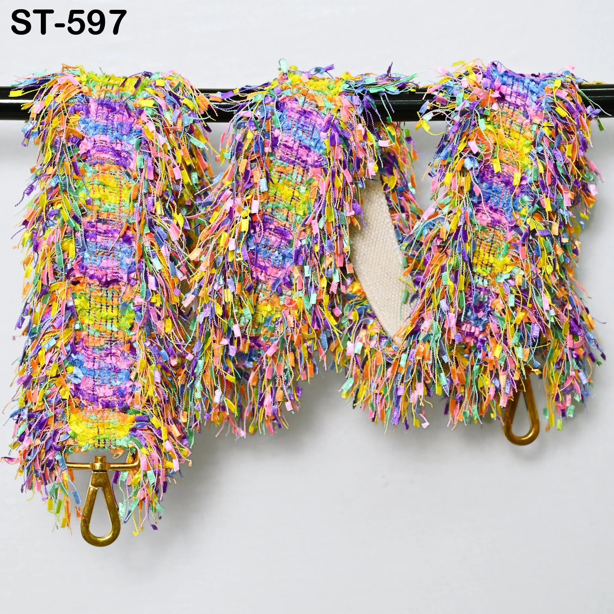 Multicolor Fringes Replacement Crossbody Strap without Adjustor Handbag Boho Bag Strap Camera Strap Embroidery Strap Purses Gift Sister