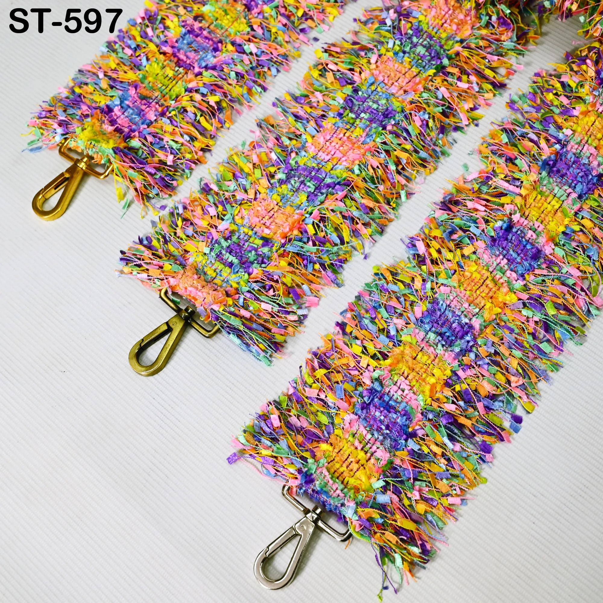 Multicolor Fringes Replacement Crossbody Strap without Adjustor Handbag Boho Bag Strap Camera Strap Embroidery Strap Purses Gift Sister