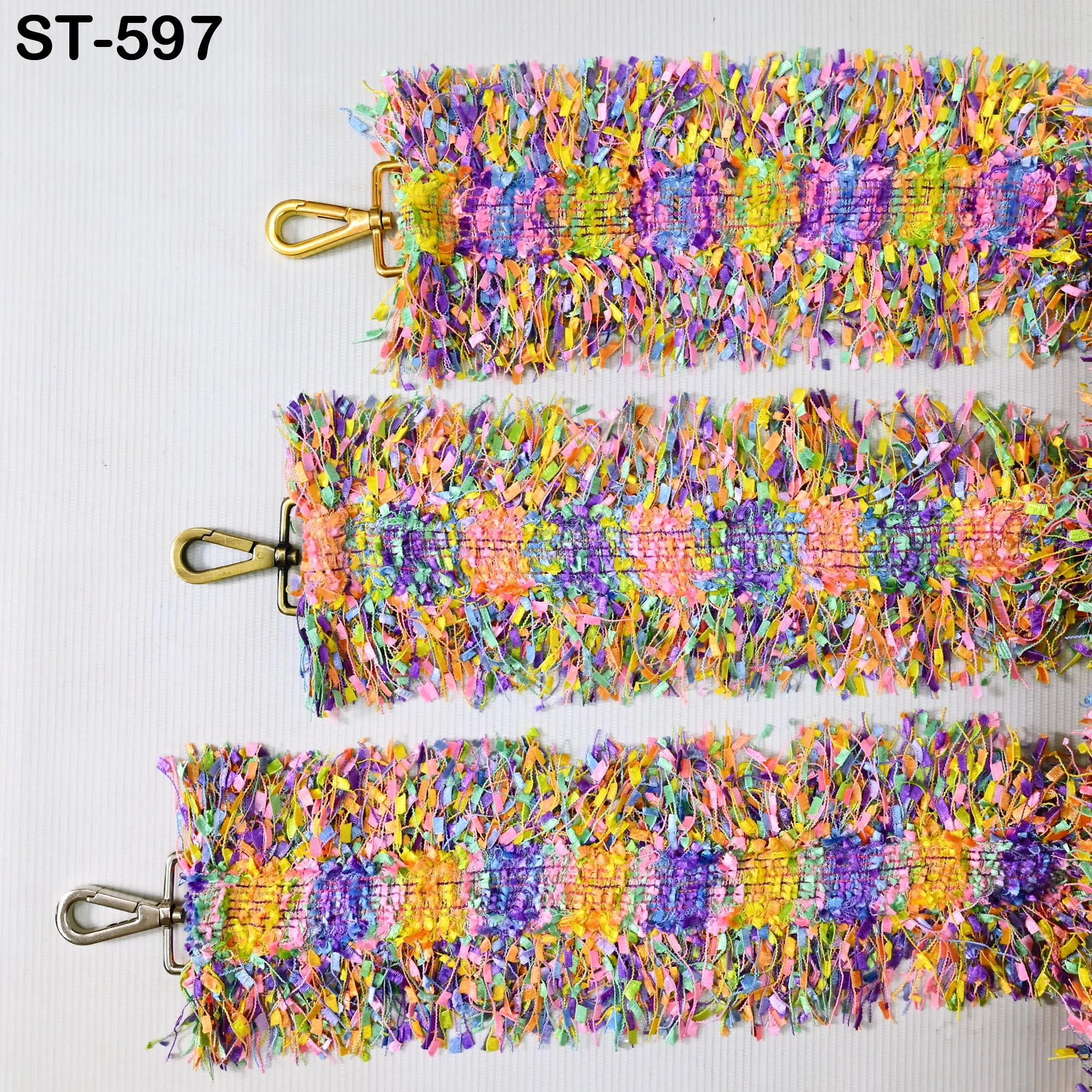 Multicolor Fringes Replacement Crossbody Strap without Adjustor Handbag Boho Bag Strap Camera Strap Embroidery Strap Purses Gift Sister