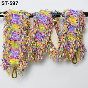 Multicolor Fringes Replacement Crossbody Strap without Adjustor Handbag Boho Bag Strap Camera Strap Embroidery Strap Purses Gift Sister