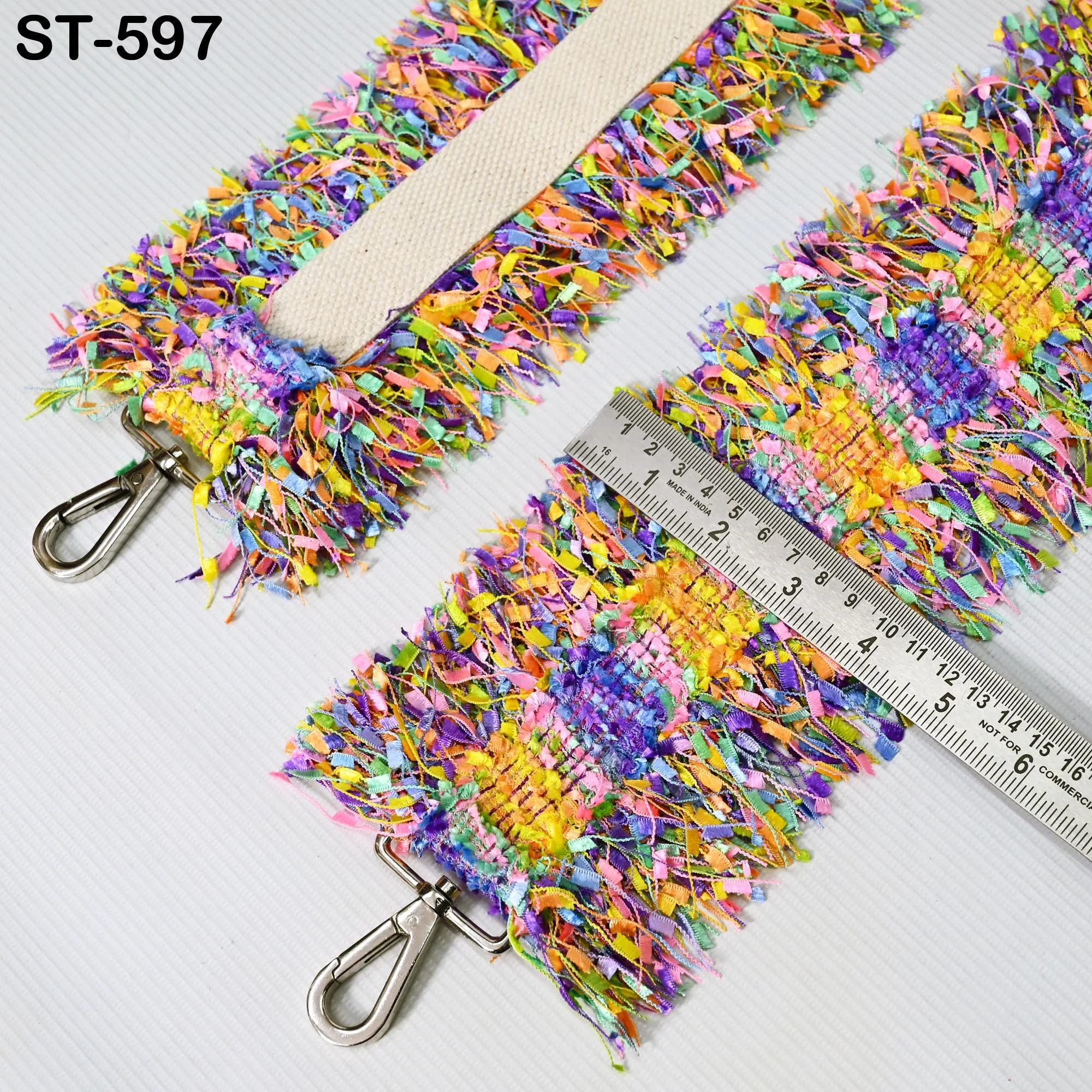 Multicolor Fringes Replacement Crossbody Strap without Adjustor Handbag Boho Bag Strap Camera Strap Embroidery Strap Purses Gift Sister
