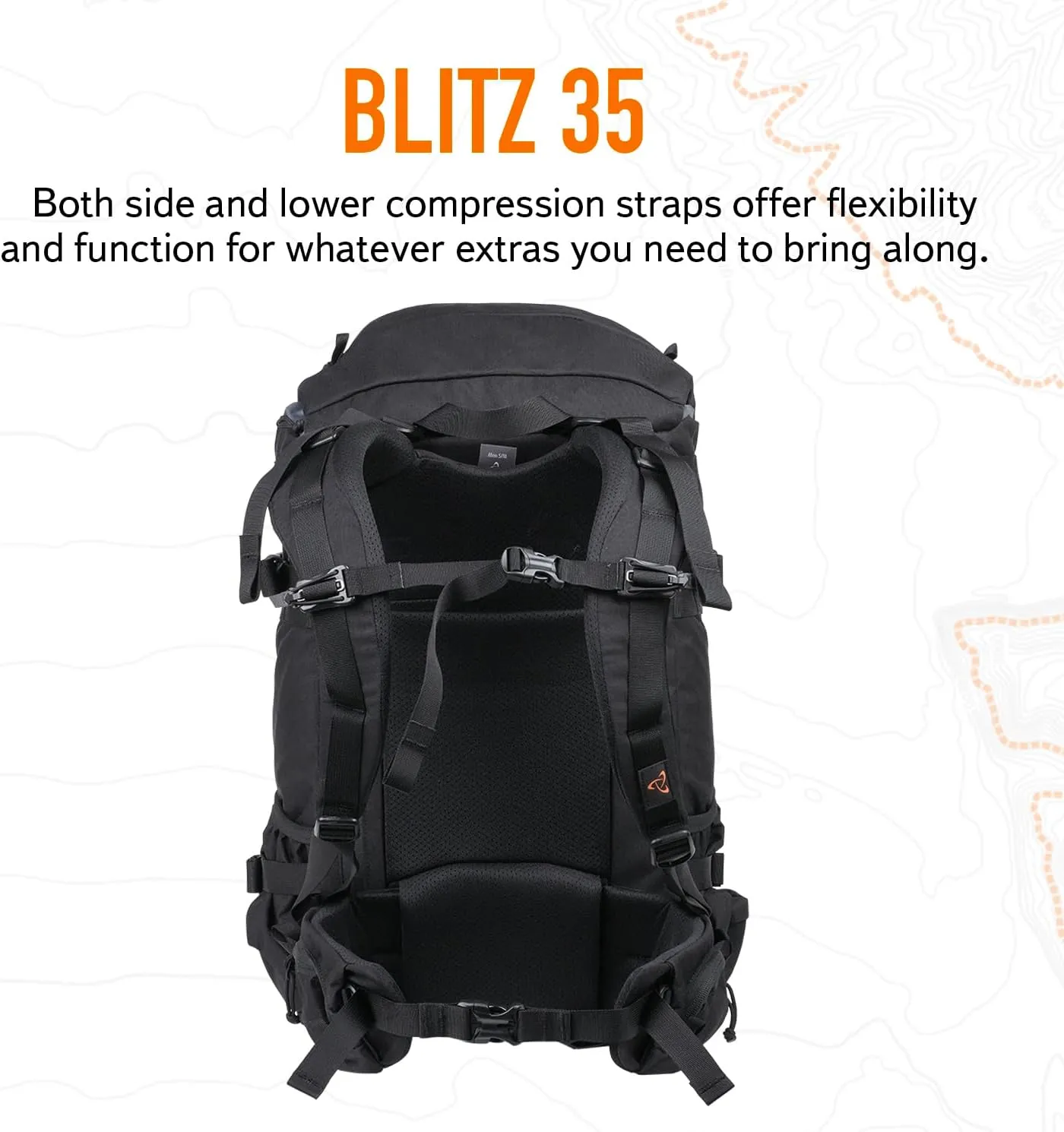 Mystery Ranch Blitz 35 Backpack - Tactical Daypack Molle Hiking Packs, 35L, S/M, Black