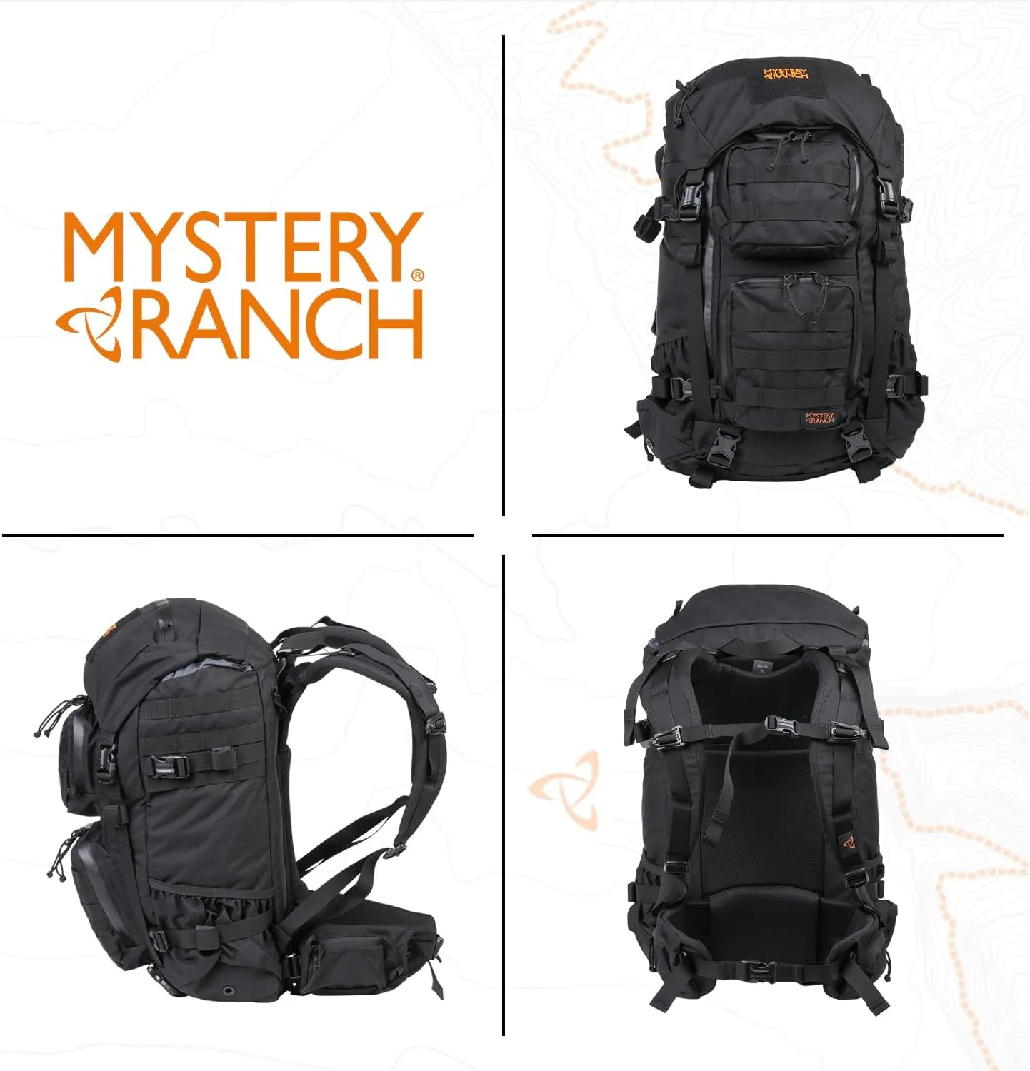 Mystery Ranch Blitz 35 Backpack - Tactical Daypack Molle Hiking Packs, 35L, S/M, Black