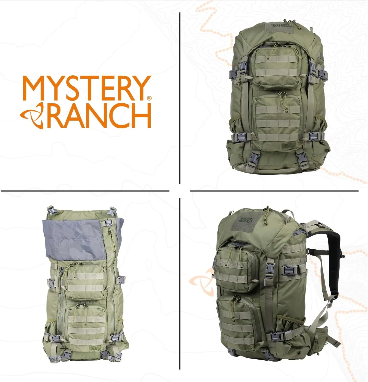 Mystery Ranch Blitz 35 Backpack - Tactical Daypack Molle Hiking Packs, 35L, S/M, Forest