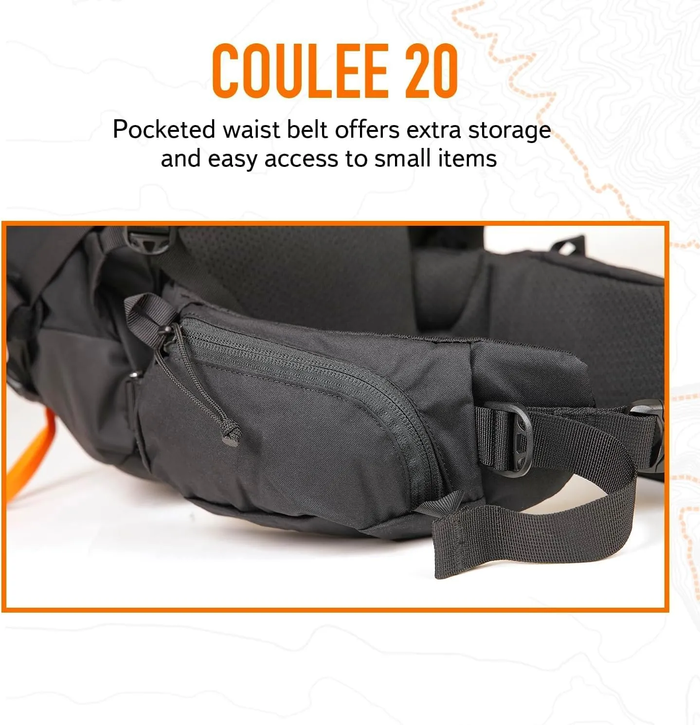 Mystery Ranch Coulee 20 Backpack - Lightweight Hiking Daypack, 20L, L/XL, Black