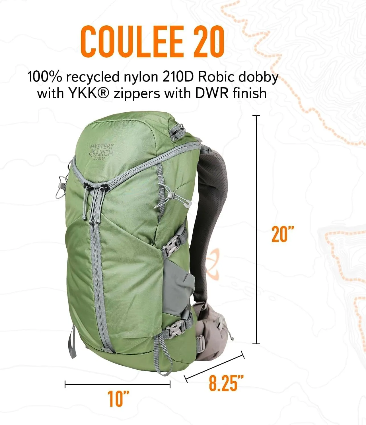 Mystery Ranch Coulee 20 Backpack - Lightweight Hiking Daypack, 20L, L/XL, Black