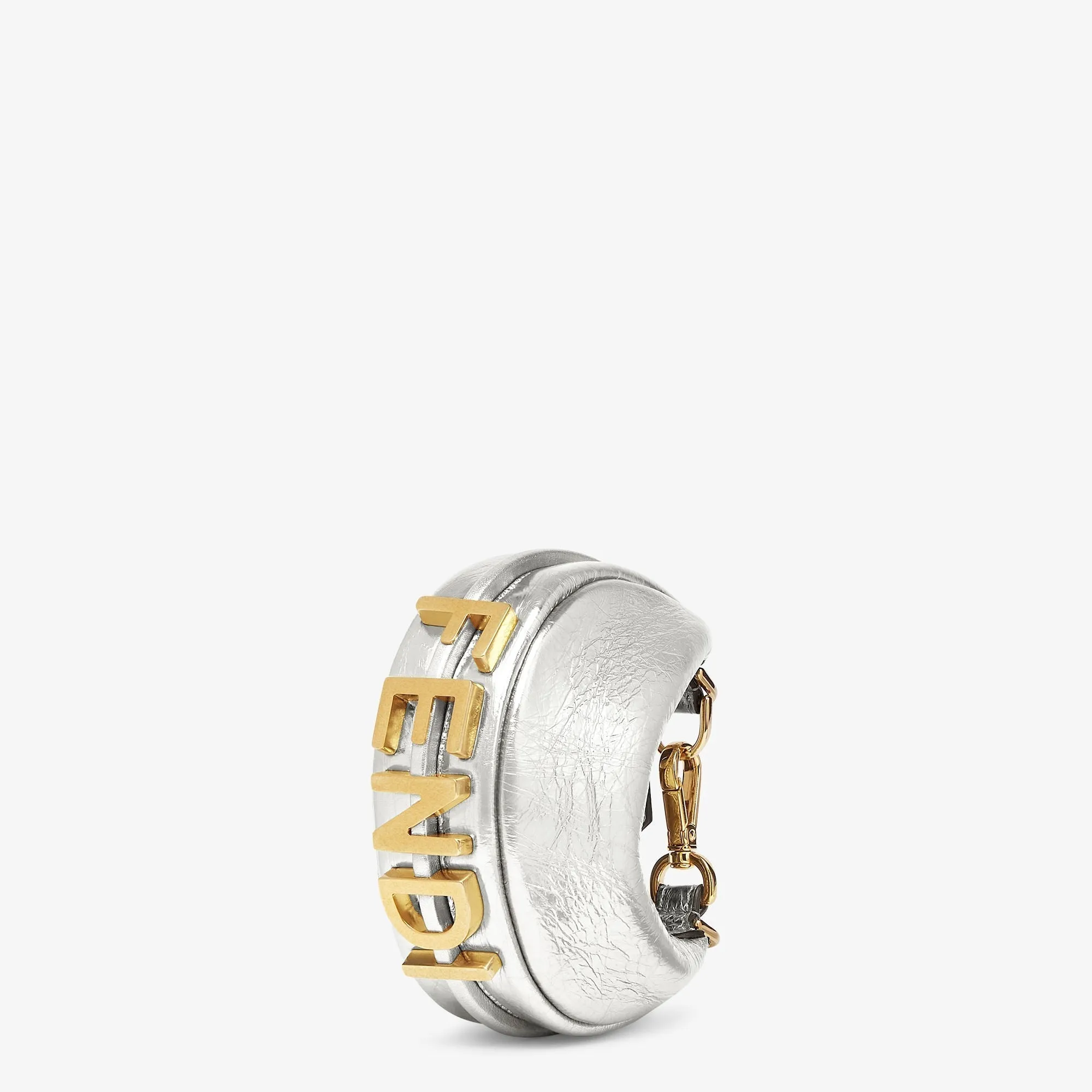 Nano Fendigraphy Silver leather charm
