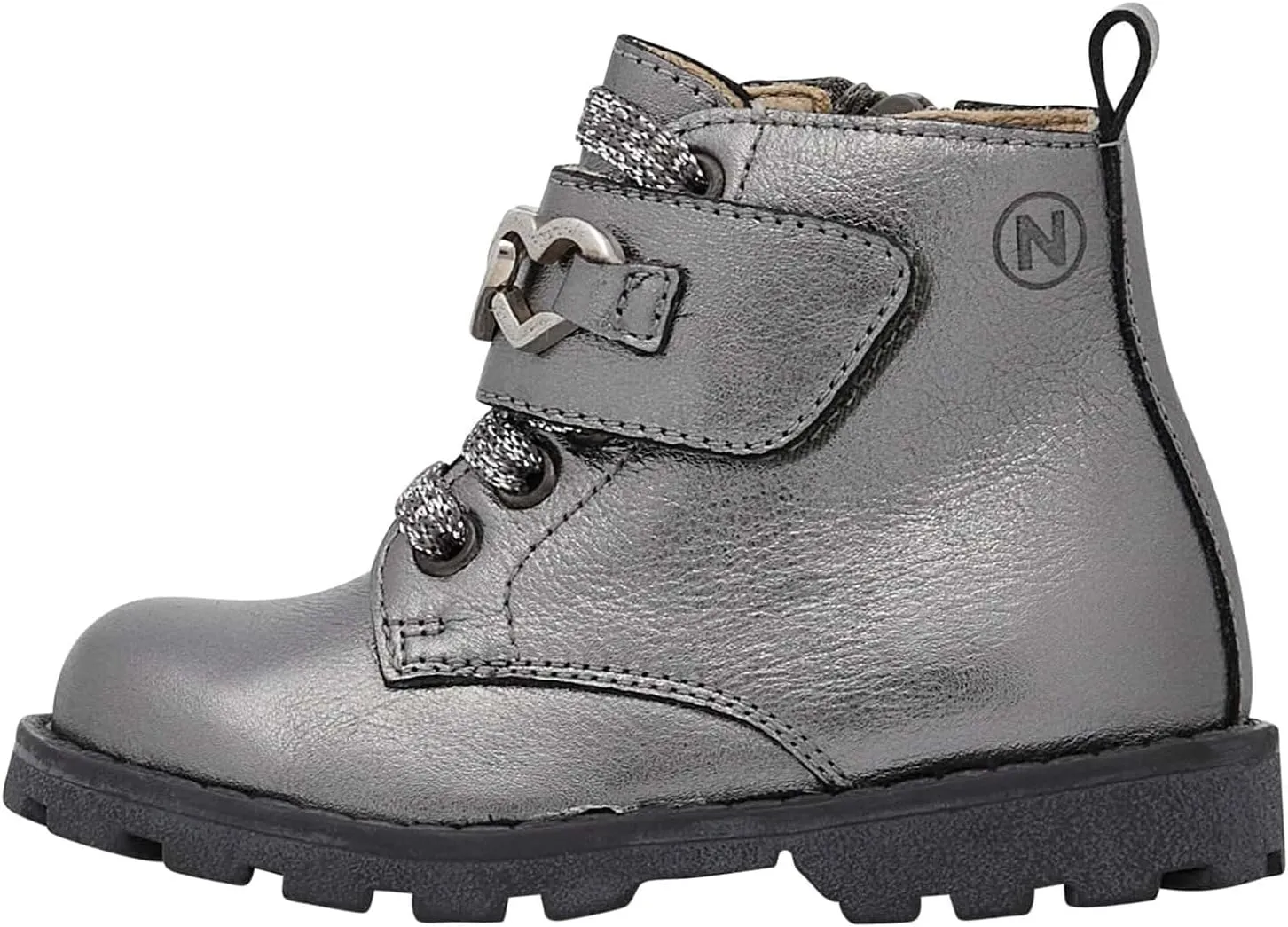 Naturino Girl's Emisy (Toddler/Little Kid) Acciaio EU 25 (US 8 Toddler) M