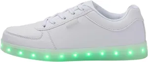 New Colorful LED Luminous Shoes Korean Version Couple USB Charging Sports Board Shoes Low Top Gold Silver Sports Shoes Charged Shoe
