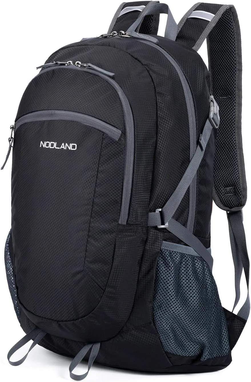 NODLAND Light Weight Packable Backpack for Travel Hiking 45L Foldable Water-Resistant Daypack Hydration Rucksack
