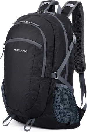 NODLAND Light Weight Packable Backpack for Travel Hiking 45L Foldable Water-Resistant Daypack Hydration Rucksack