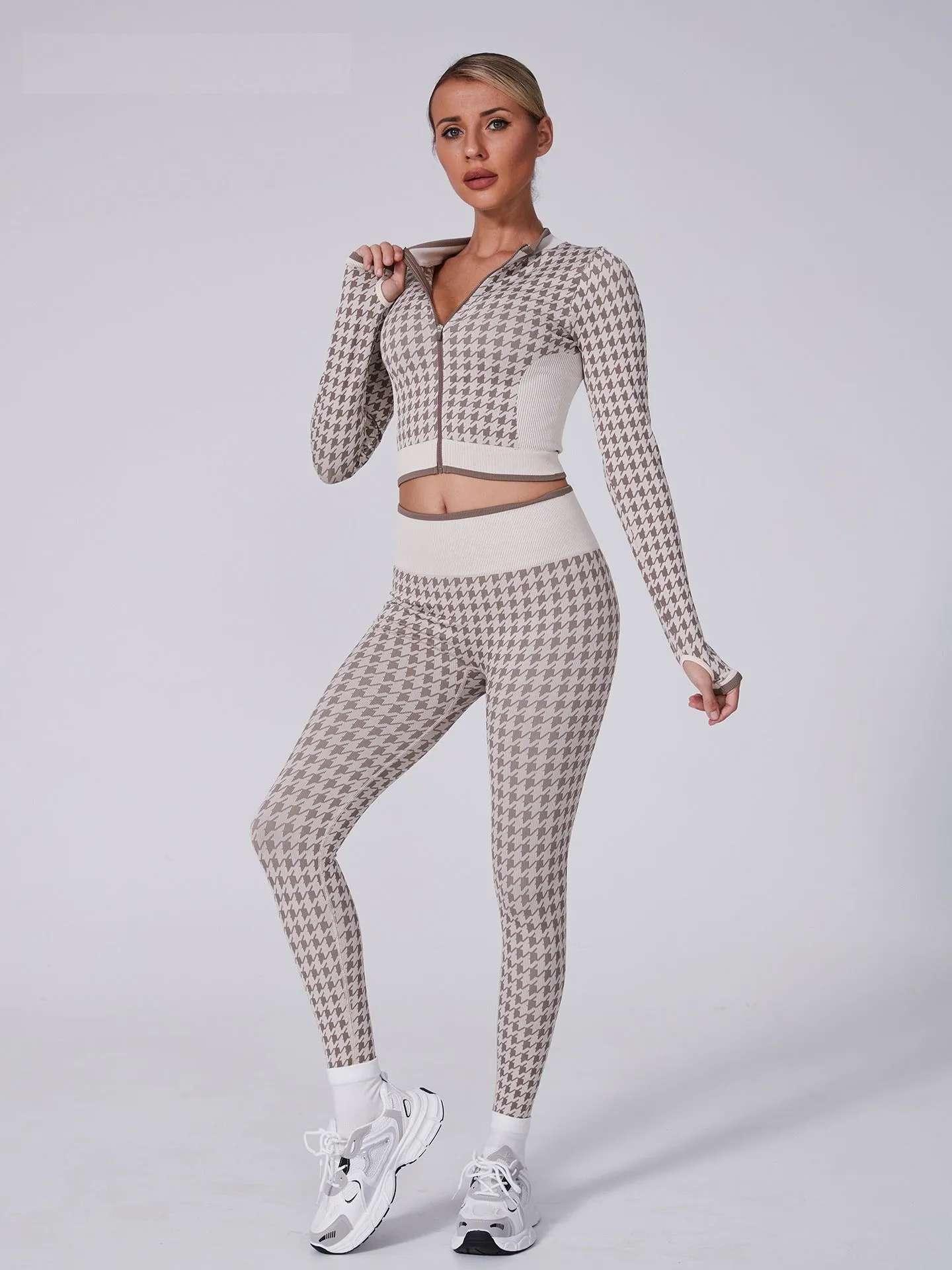 Noor Zip Longsleeve Top & Leggings Set