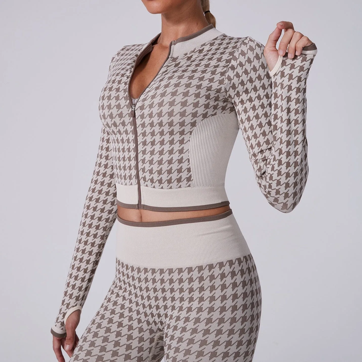 Noor Zip Longsleeve Top & Leggings Set