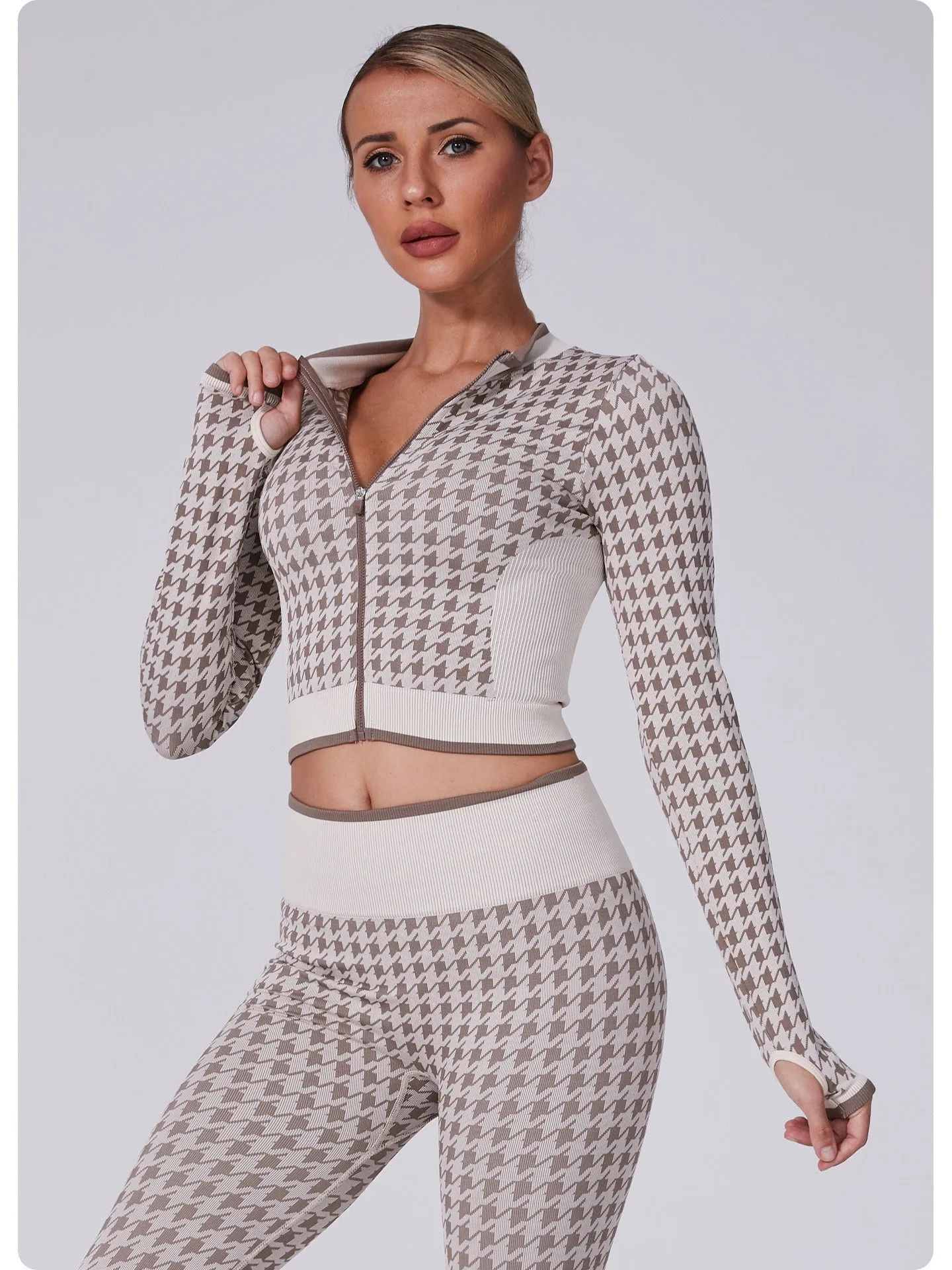 Noor Zip Longsleeve Top & Leggings Set