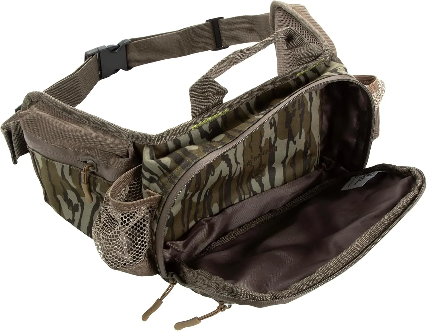North Mountain Gear Camouflage Fanny Pack Lightweight Waterproof Military Hunting Climbing Camping Accessories (Mossy Oak Bottomland)