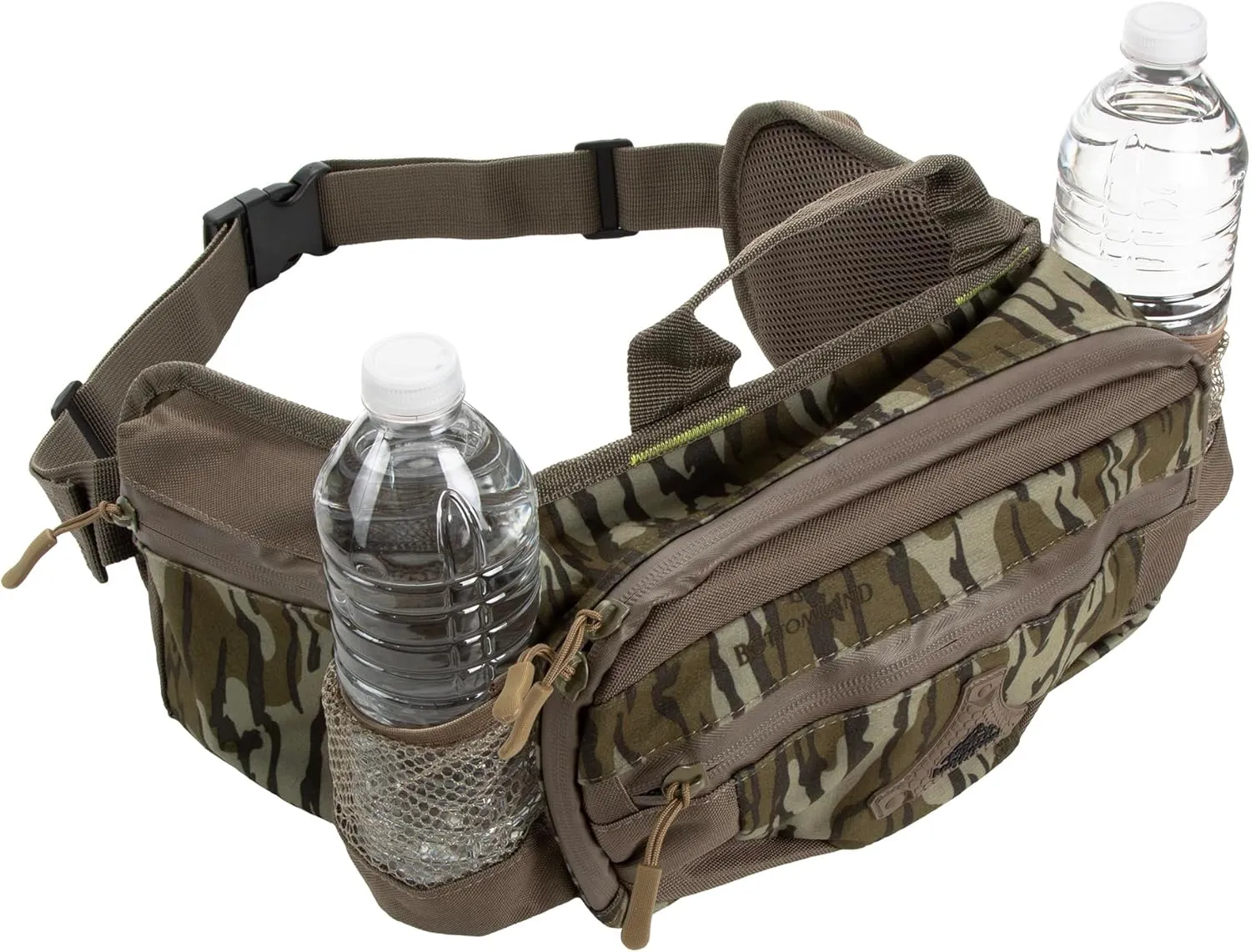 North Mountain Gear Camouflage Fanny Pack Lightweight Waterproof Military Hunting Climbing Camping Accessories (Mossy Oak Bottomland)