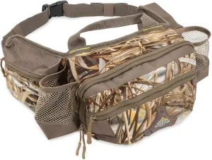 North Mountain Gear Camouflage Fanny Pack Lightweight Waterproof Military Hunting Climbing Camping Accessories (Wetland Brown Duck))