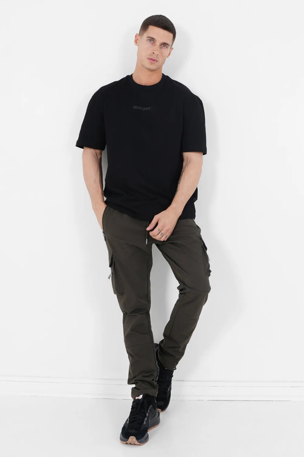 Nylon cargo Pants 22577-KAKI