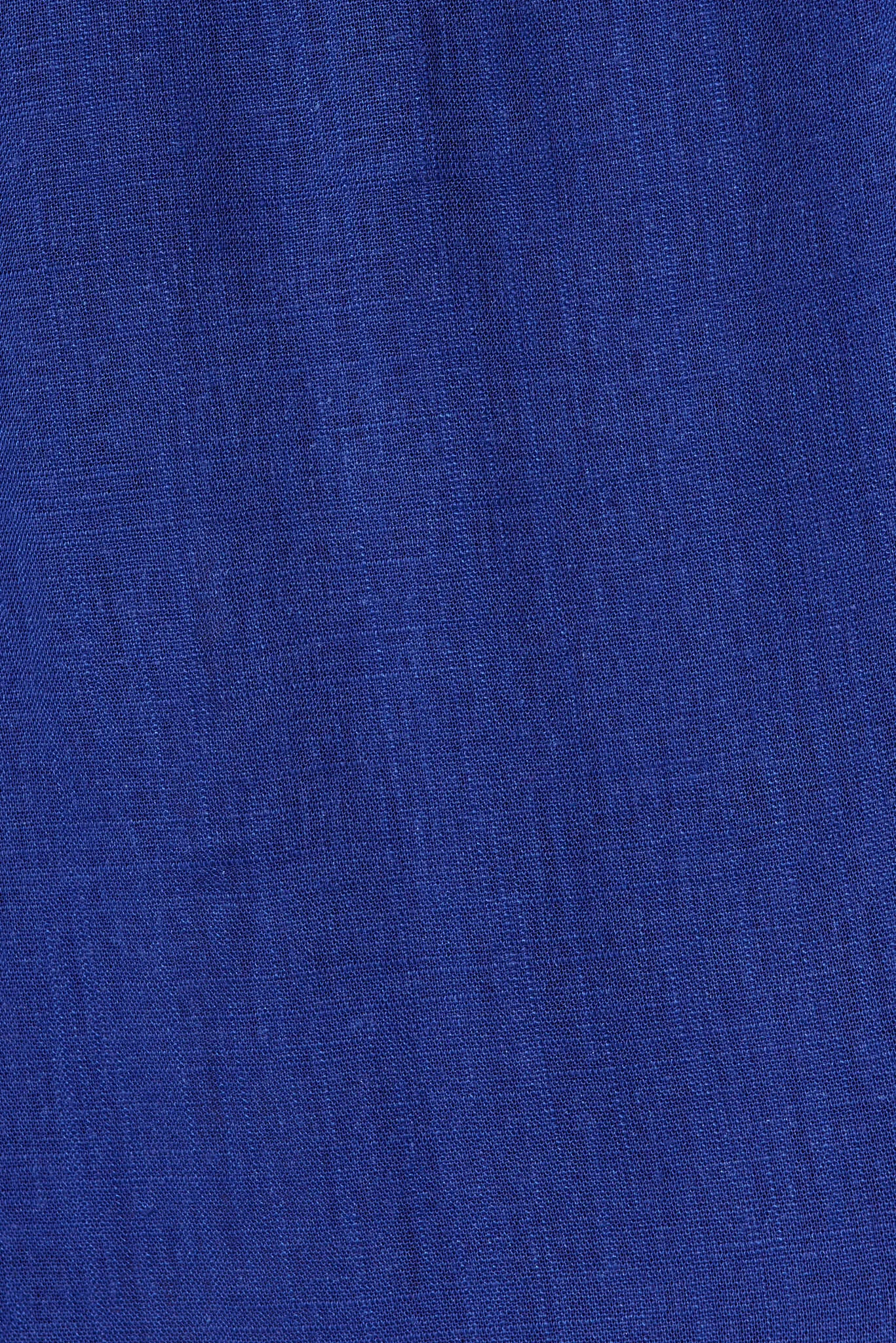 Oceanic Midi Sundress In Cobalt Linen Blend