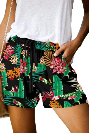 ONLYSHE Womens Casual Drawstring Shorts Summer Elastic Waist Shorts Pocketed Pants