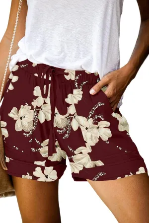 ONLYSHE Womens Casual Drawstring Shorts Summer Elastic Waist Shorts Pocketed Pants
