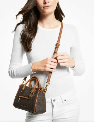 ORIG & IMPORTED MK Carine Extra-Small Logo Satchel Brown Bag