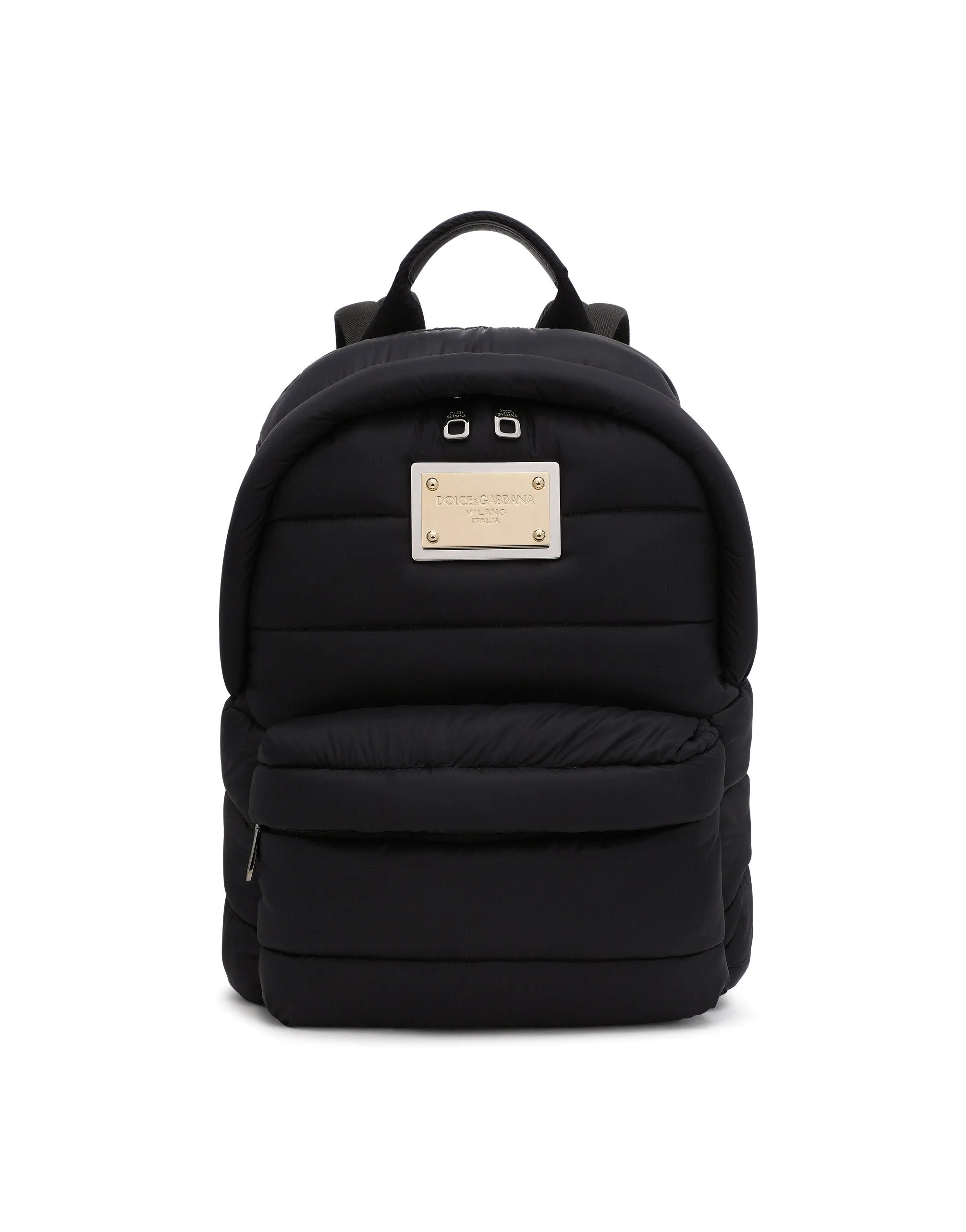 Padded nylon backpack